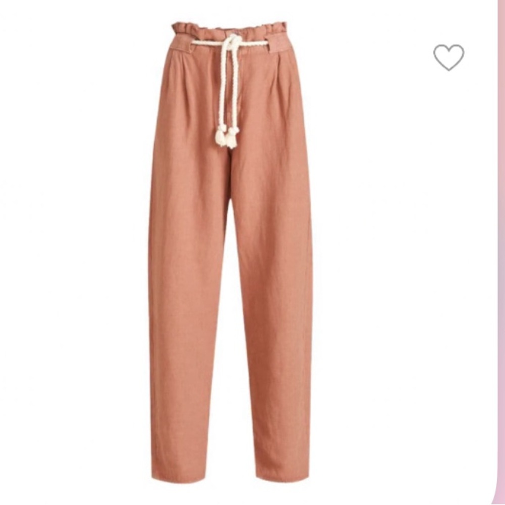 NWT VERONICA BEARD Karter Pleated Linen blend Pants - Picture 7 of 13
